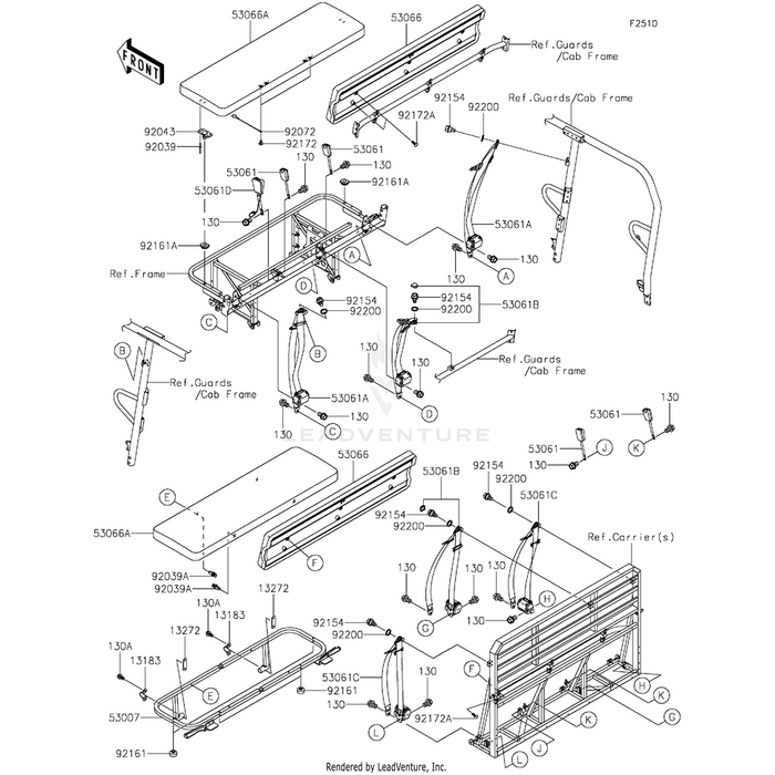 Belt-Seat,Middle by Kawasaki