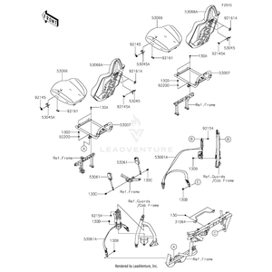 Belt-Seat,Retractor by Kawasaki 53061-0369 OEM Hardware 53061-0369 Off Road Express Peach St