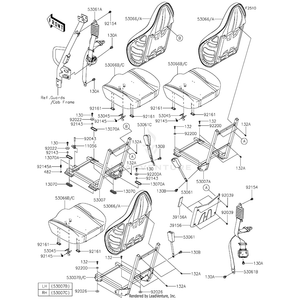 Belt-Seat,Retractor,L=2500 by Kawasaki 53061-0345 OEM Hardware 53061-0345 Off Road Express Peach St