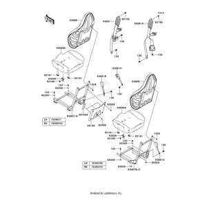 Belt-Seat,Retractor,L by Kawasaki 53061-0029 OEM Hardware 53061-0029 Off Road Express Peach St