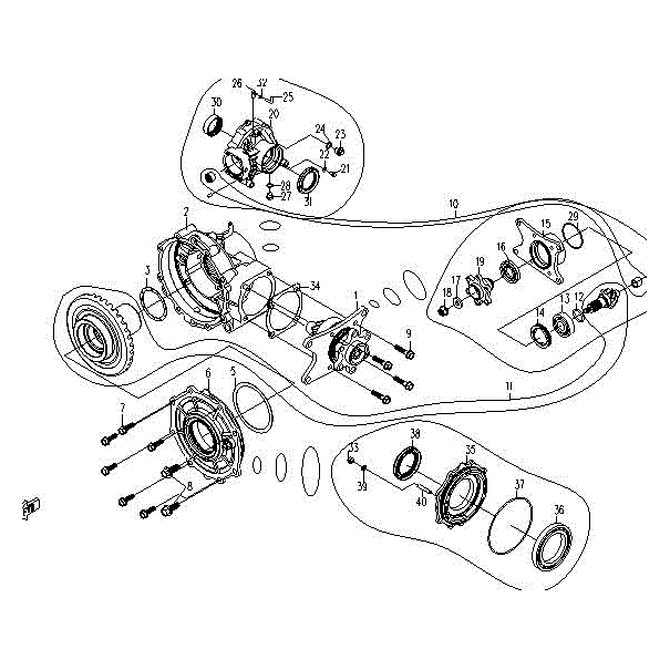 Bevel Gear Bearing Housing by CF Moto