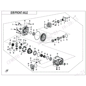 Bevel Gear Front Gear Case by CF Moto Q890-3130A0 OEM Hardware Q890-3130A0 Northstar Polaris