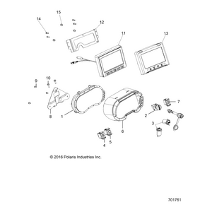 Bezel-Gauge,7 Display,Lm Sq by Polaris 5453378-630 OEM Hardware P5453378-630 Off Road Express