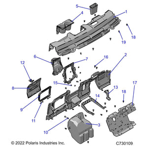 Bin-Glovebox,Rtr,Rc,Blk by Polaris 5458061-070 OEM Hardware P5458061-070 Off Road Express