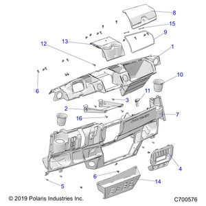 Bin-Lower,Storage,Blk by Polaris 5455985-070 OEM Hardware P5455985-070 Off Road Express