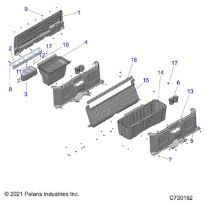 Bin-Storage, Center,Blk by Polaris 5458005-070 OEM Hardware P5458005-070 Off Road Express