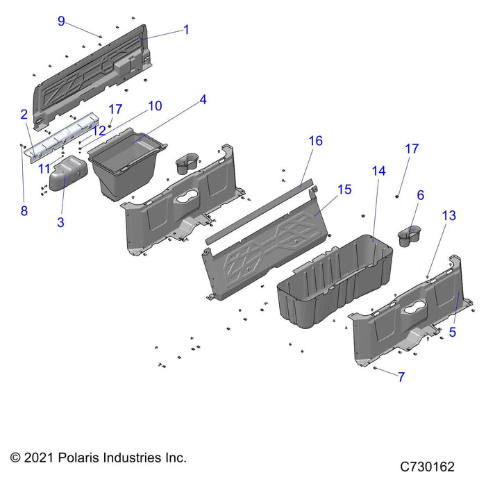 Bin-Storage, Center,Blk by Polaris