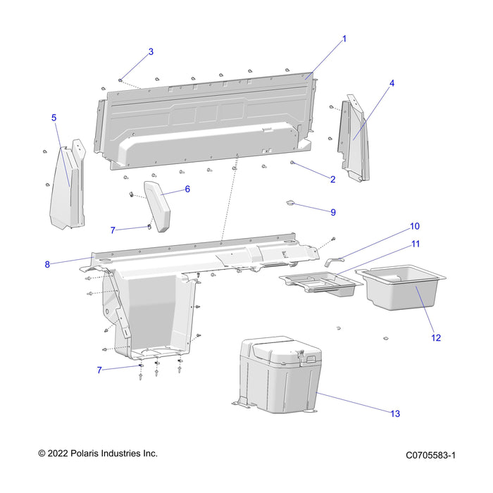 Bin-Storage,Lh,Blk,Standoffs by Polaris