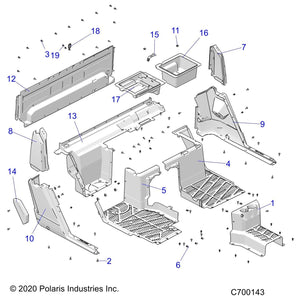 Bin-Storage,Lh,Blk,Stndoff,Rtr by Polaris 5459751-070 OEM Hardware P5459751-070 Off Road Express