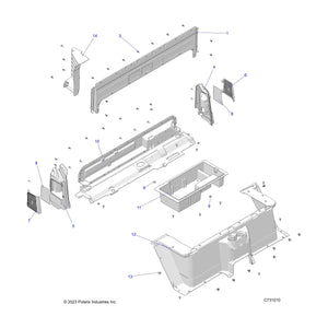 Bin-Storage,Rh,Blk by Polaris 5455142-070 OEM Hardware P5455142-070 Off Road Express