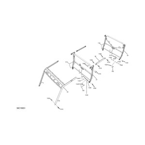 Black, Central Cage Kit by Can-Am 715003770 OEM Hardware 715003770 Off Road Express Drop Ship