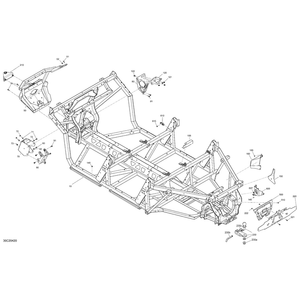 Black, Frame Assy by Can-Am 715006549 OEM Hardware 715006549 Off Road Express Drop Ship