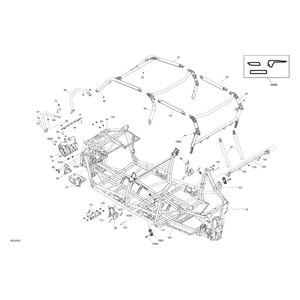 Black, Frame Assy by Can-Am 715006778 OEM Hardware 715006778 Off Road Express Drop Ship