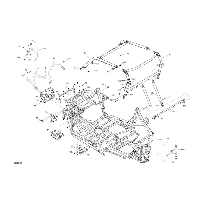 Black, Frame Assy by Can-Am