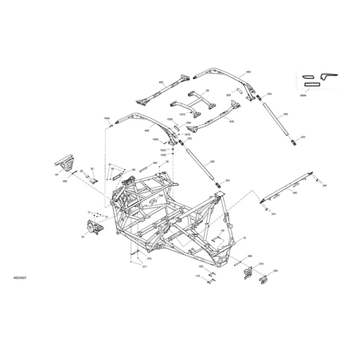 Black,  Frame Assy by Can-Am