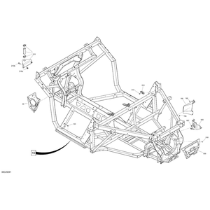 Black, Frame Kit by Can-Am 715006679 OEM Hardware 715006679 Off Road Express Drop Ship