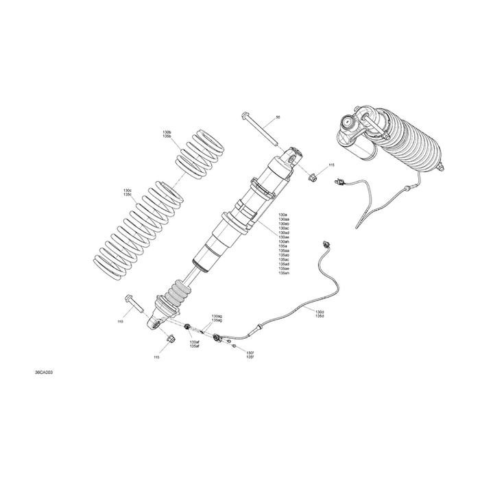 Black, Front Spring by Can-Am