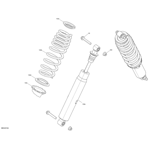 Black, Front Spring by Can-Am