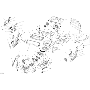 Black LH Front Lateral Pannel by Can-Am 705007167 OEM Hardware 705007167 Off Road Express