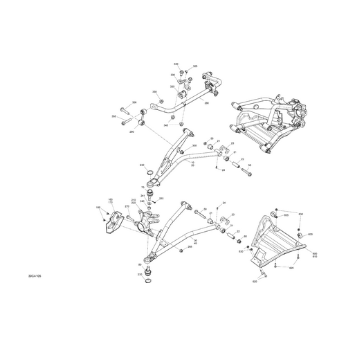 Black, LH Lower Front Suspension Arm by Can-Am