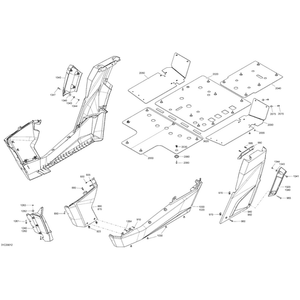 Black, LH Lower Mudguard by Can-Am 705008668 OEM Hardware 705008668 Off Road Express Peach St