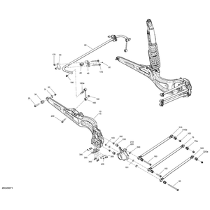 Black LH Rear Arm by Can-Am 706002694 OEM Hardware 706002694 Off Road Express Drop Ship