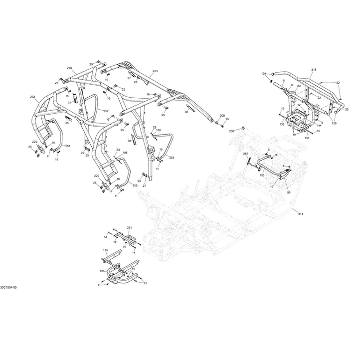 Black Max Frame Assy by Can-Am