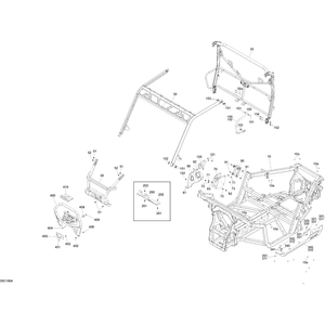 Black, Rear Cage Kit by Can-Am 715003569 OEM Hardware 715003569 Off Road Express Drop Ship