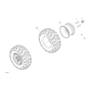 Black, Rear Rim by Can-Am 705502193 OEM Hardware 705502193 Off Road Express Peach St