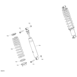 Black Rear Spring by Can-Am 706002467 OEM Hardware 706002467 Off Road Express Peach St