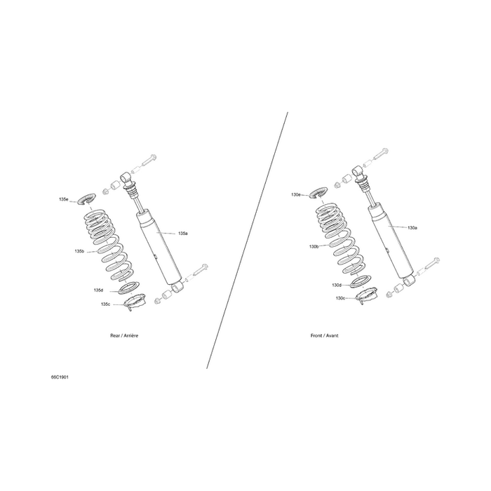 Black Rear Spring by Can-Am