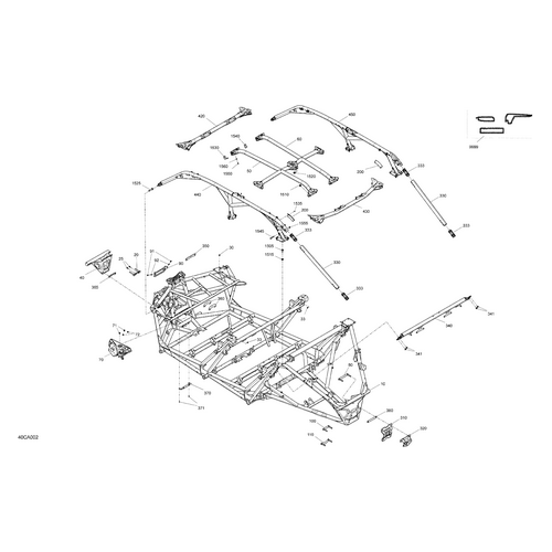 Black, RH Cage Assy by Can-Am