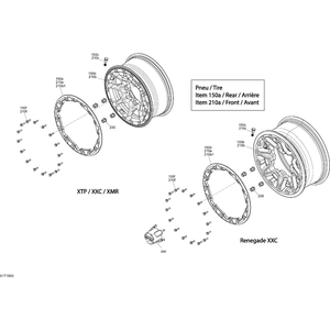 Black, Rim by Can-Am 705502146 OEM Hardware 705502146 Off Road Express Peach St