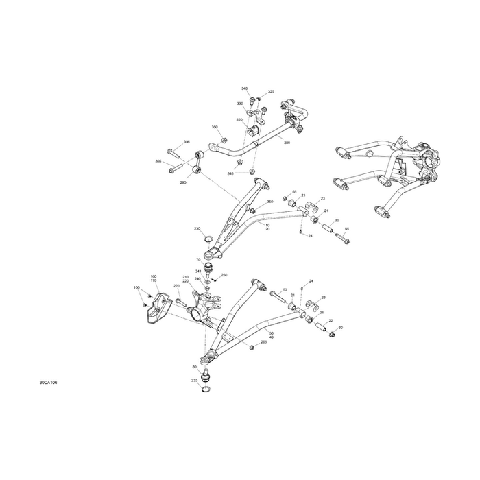 Black Upper Left Suspension Arm by Can-Am