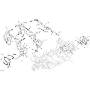 Blue Center Safety Cage Kit by Can-Am 715003425 OEM Hardware 715003425 Off Road Express Drop Ship