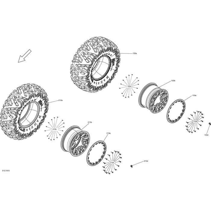 Blue  Painted Reinforcement Disk by Can-Am