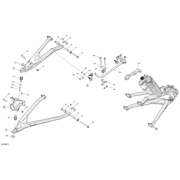 Blue, RH Upper Suspension Arm by Can-Am