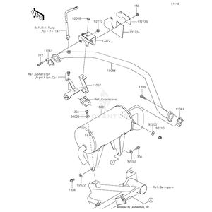 Body-Comp-Muffler by Kawasaki 18091-0884 OEM Hardware 18091-0884 Off Road Express Drop Ship