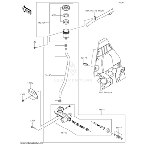 Body,Master Cylindrer by Kawasaki 16160-0832 OEM Hardware 16160-0832 Off Road Express Peach St