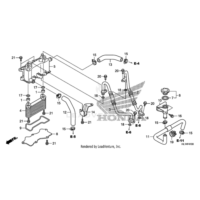 Body, Oil Cooler by Honda