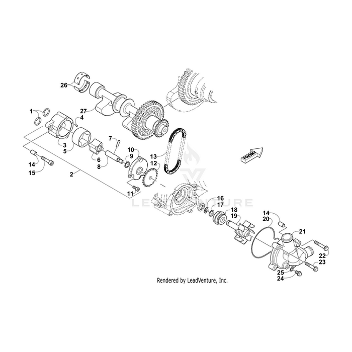 Body, Oil Pump By Arctic Cat