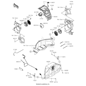 Body,Switch Cover by Kawasaki 16160-0811 OEM Hardware 16160-0811 Off Road Express Peach St