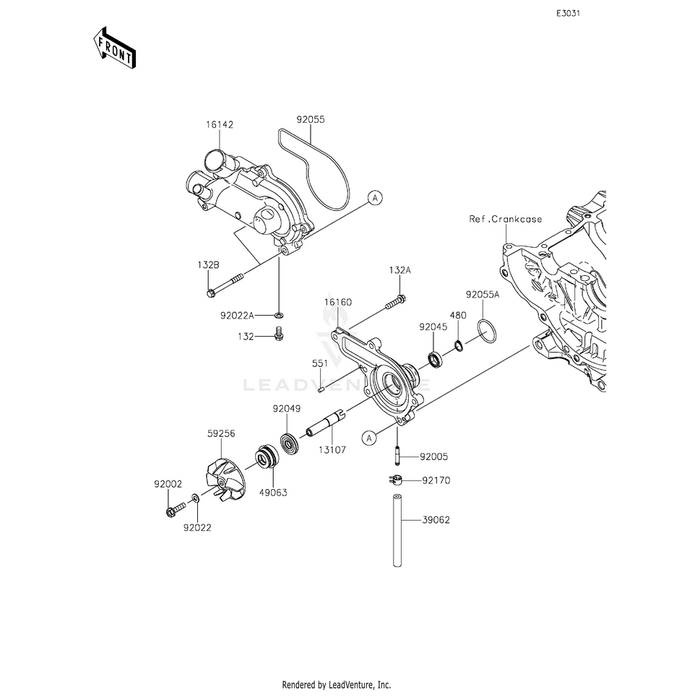 Body,Water Pump by Kawasaki