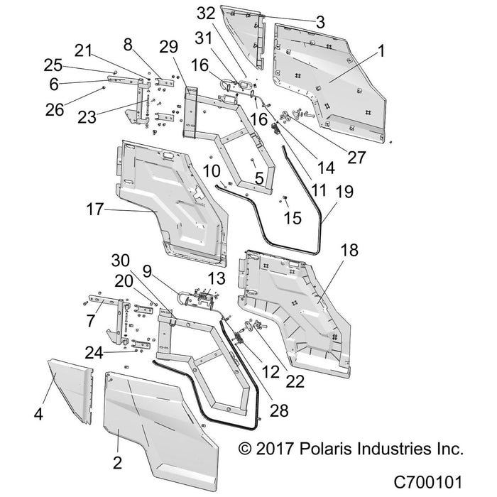 Bolster Bar Cover, Left, Matte by Polaris