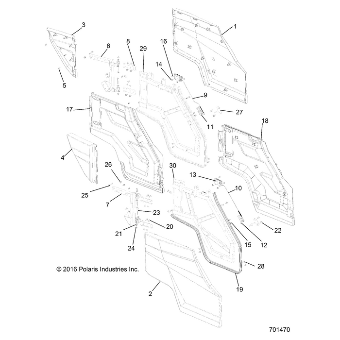 Bolster Bar Cover, Left, Turbo by Polaris