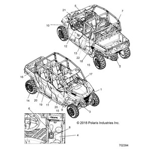 Bolster Decal, Left by Polaris 7189210 OEM Hardware P7189210 Off Road Express