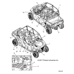 Bolster Decal, Right by Polaris 7187172 OEM Hardware P7187172 Off Road Express