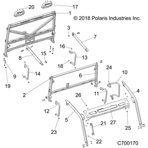 Bolster Weld, Front, Right, Mat by Polaris 1023412-458 OEM Hardware P1023412-458 Off Road Express