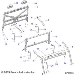 Bolster Weld, Front, Right, Mat by Polaris 1024888-458 OEM Hardware P1024888-458 Off Road Express