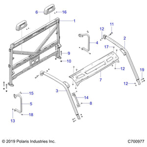 Bolster Weld, Left, Matte Black by Polaris 1023165-458 OEM Hardware P1023165-458 Off Road Express